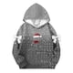 thumbnail image 5 of Sudadera con capucha para niños, moderna, informal, holgada, con estampado de manga larga, gorro con bolsillo de cuerda, sudadera de poliéster para niños., 5 of 5