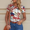 thumbnail image 6 of Disketp Colorful Mushrooms (2) for Women's Short-Sleeved Onesie Fit Top T-Shirt Round Neck Basic Casual T-shirt Bodysuits-Medium, 6 of 7