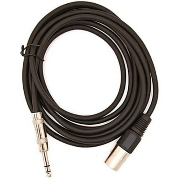 Seismic Audio SATRXL-M10, Black 10 Foot XLR Male to TRS Patch Cable