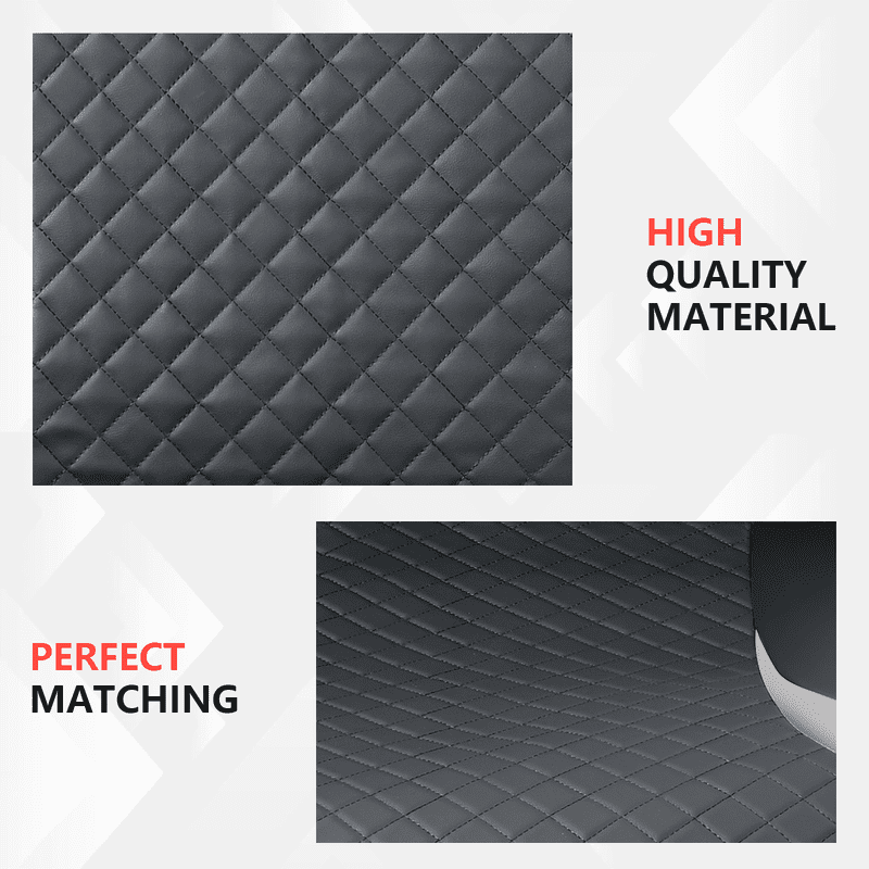 Coverado PVC&Fabric Car Seat Covers, Front and Back Car Seat Protectors, 5 Seats Universal Fit for Most Cars SUV Trucks, Black