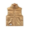 thumbnail image 2 of Esaierr Kids Baby Winter Puffer Vest Jacket for Girls Autumn Winter Warm Puffer Waistcoat Zip Up Outwear Toddler Cute Lightweight Waterproof Thickened Warm Sleeveless Jacket Coat for 2-9Y, 2 of 6
