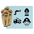 thumbnail image 1 of Firefighter Fire Truck Hydrant Hose Rubber Stamp Set for Scrapbooking Crafting Stamping - Medium 1 Inch, 1 of 7