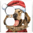 thumbnail image 4 of Metal Light Switch Plate Cover Cute Golden Retriever Santa Costume DOG049, 4 of 14