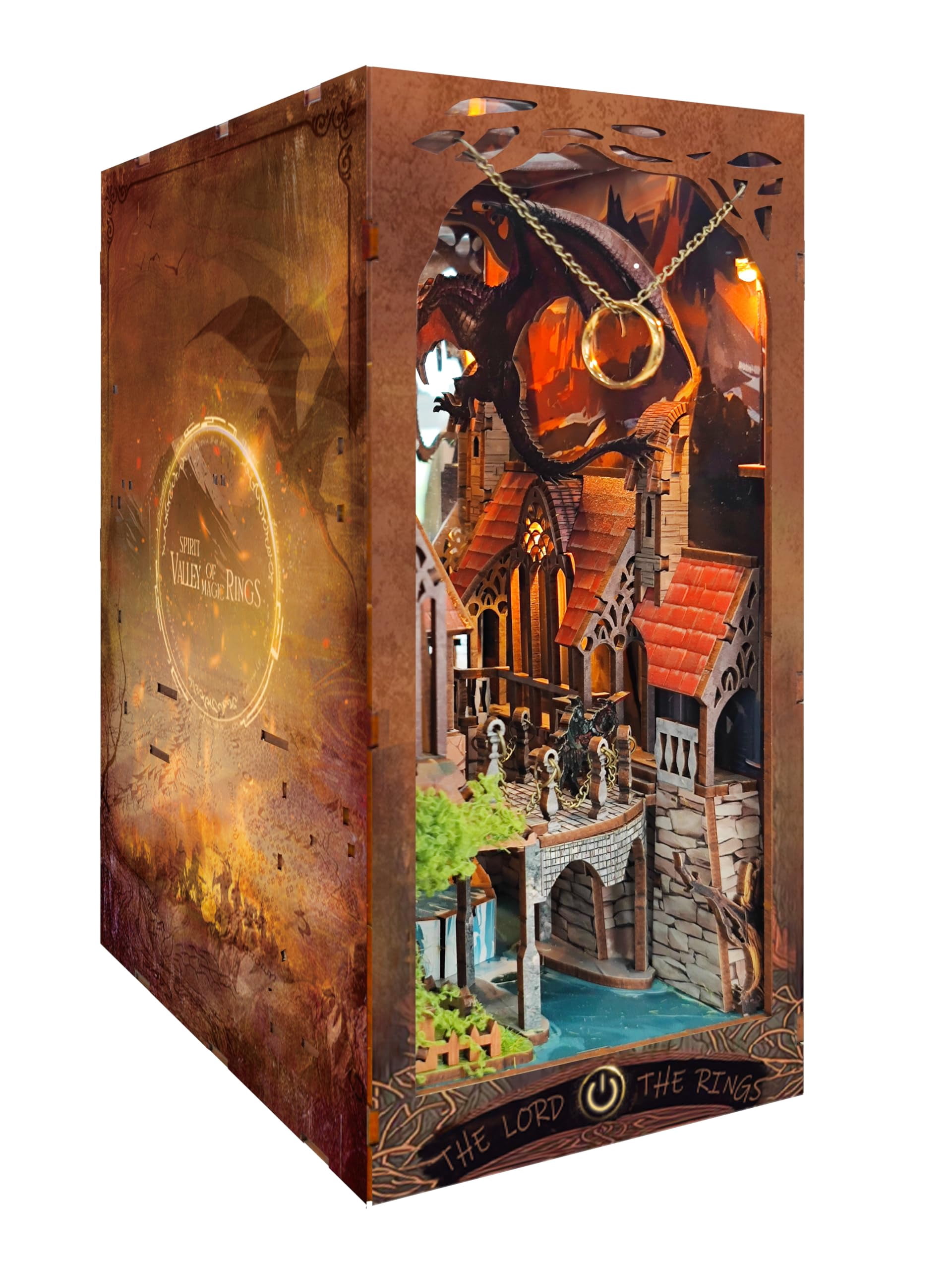 Strucwood Book Nook Kit With LED Light - 3D Wooden Puzzles for