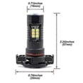 thumbnail image 4 of 2-pcs Xenon White 5202 PSX24W LED Headlight Bulbs for Jeep Compass 2017-2019 Daytime Running Lights with Canbus DRL Function, 4 of 5