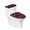 Lip pattern Design, variant on HELLHERO Polyester Fabric Bathroom Toilet Cozy Set & Stretchy Fabric Toilet Seat Lid Cover & Elastic Bottom for Toilet Soft