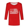 thumbnail image 2 of DQRPSEETB Oversized Tshirts for Women USA Star Stripes Flag of Womens Shirt 2024 Short Sleeve Comfy Tees Tops Summer American Patriotic Flag T Shirts Short Sleeve Tops for Women XXXXXL, 2 of 4
