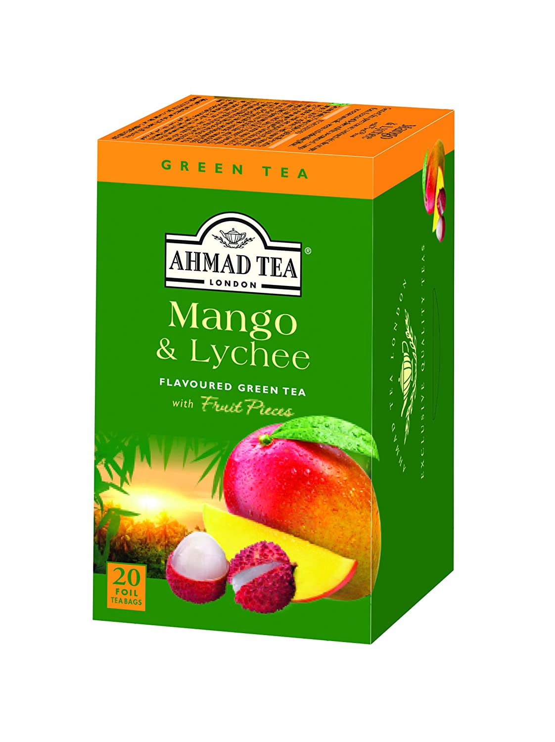 Ahmad Tea Limited Mango & Lychee Green Tea, 6Count 