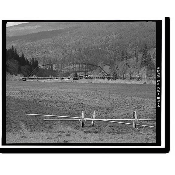 Historic Print, Walker Bridge, Spanning Klamath River in Klamath National Forest, Klamath River vicinity, Siskiyou County, CA - 4, 16" x 20"