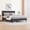 Black-Curved, variant on 4 EVER WINNER Twin Bed Frame, White Twin Bed Frame, Twin Size Upholstered Bed Frame with Headboard, White