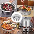 thumbnail image 4 of 1 Ensemble Four Barbecue Coréen en Acier Inoxydable Four Barbecue Portable Extérieur Fournitures de Barbecue, 4 of 9