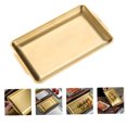 thumbnail image 4 of KAKOWELY 1Pack Stainless Steel Snack Serving Tray Golden Simple Design for Home Users Graduation, 4 of 8