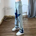 thumbnail image 2 of Pantalones vaqueros de hip hop para hombre, pantalones vaqueros rectos con estrellas unidas para hombre, pantalones casuales con gráficos, nuevos en lujo, tallas grandes, moda coreana Xs, 2 of 5