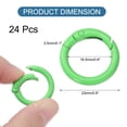 thumbnail image 2 of Uxcell 24 Pcs Trigger Spring O Rings, 0.6 Inch Round Snap Clip Small Welded Multi-Purpose Metal Rings, Light Green, 2 of 6