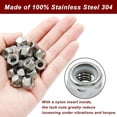 thumbnail image 5 of Glaciersei 30 Pcs 5/16-18 Nylon Insert Hex Locknuts 304 Stainless Steel Lock Nuts, Hex Drive, Full Thread Hardware Nuts for Mechanical Equipment & Construction Repair (Sliver) 5/16, 5 of 5