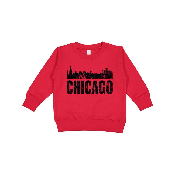 Inktastic Chicago Skyline Grunge Toddler Sweatshirt