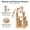 Beige, variant on Solid Wood Beige Pet Stairs With Transformable Ramp, 20 Inch Steps For Dogs And Cats