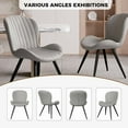 thumbnail image 5 of Daluvenix Modern Dining Chairs Set of 4 Upholstered Comfy Fabric Kitchen & Dining Room Chairs with Metal Legs & Thick Cushions for Living Room, Grey, 5 of 7