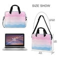 thumbnail image 3 of FORMRS 16" Laptop Bag Carrying Sleeve Case with Handle Travel Shoulder Briefcase, Light Pink Stripes, 3 of 8