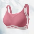 thumbnail image 2 of Iugvhana Women's Seamless Bras Full Coverage Wireless Bra Wide Straps Push Up Bras Anti-Sagging Breathable Everyday Adjustable Bra Red XL, 2 of 6