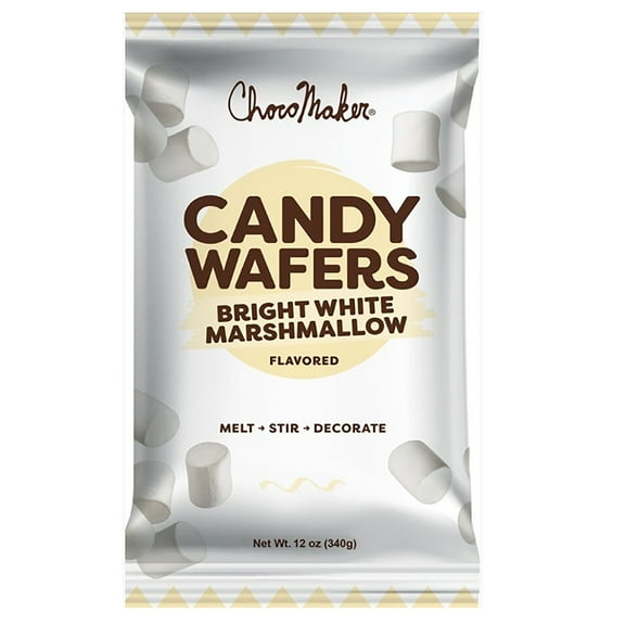 ChocoMaker Bright White Marshmallow Candy Wafers, Gluten-Free, 12 oz, Allergen-Free