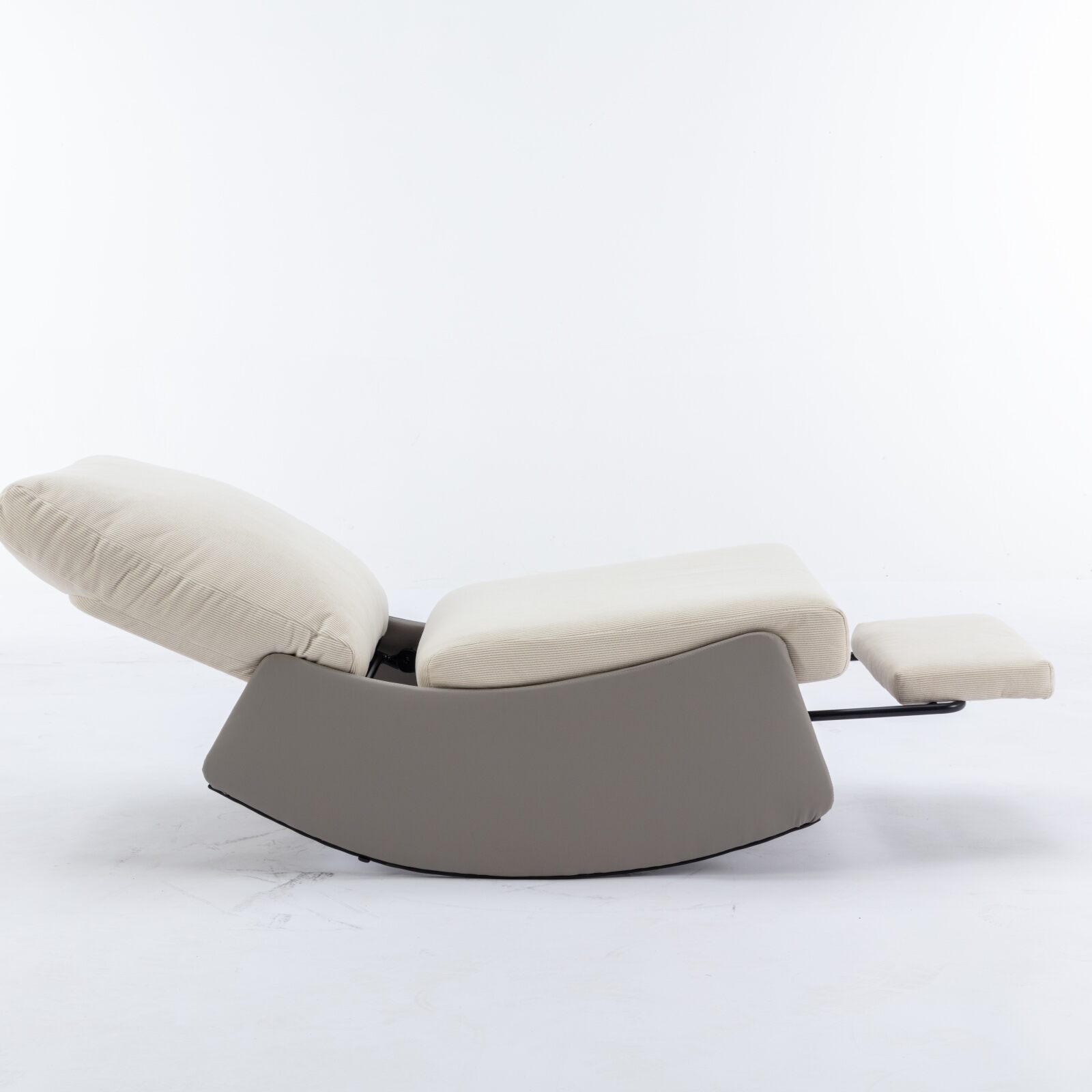 Outdoor Rocking Chairs Modern Rocking Chair Recliner, Comfy Rocker Nursery Chair with Footrest, Accent Reading Chair, Upholstered Lounge Chair for Relaxing, Resting,Soft Padded Rocker for Indoor Livi