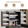 thumbnail image 5 of Advwin Professional Manicure Table with Extendable Nail Polish Cabinet, Dust Collector, LED Light & Wrist Rest, Rolling Nail Desk for Nail Tech, Beauty Nail Station for Home & Salon, Black, 5 of 8