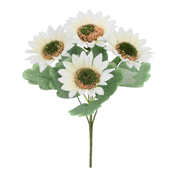 Artificial Sunflower, Ongmies Faux Silk Sunflowers Bouquet, Plastic Artificial Flowers Bouquet, Memorial Decoration for Cemetery, Hanging & Table Centerpieces