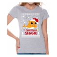 thumbnail image 1 of Awkward Styles Ugly Xmas Shirts for Women Christmas Smiling Shark T-Shirt, 1 of 4