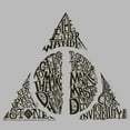 thumbnail image 2 of Junior's Harry Potter Deathly Hallows Secret  Graphic Tee Athletic Heather 2X Large, 2 of 3