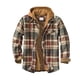 thumbnail image 1 of Mens Warm Quilted Lined Cotton Jackets With Hood Button Down Zipper Long Sleeve Plaid Jackets zhangyuxiang LED, 1 of 2