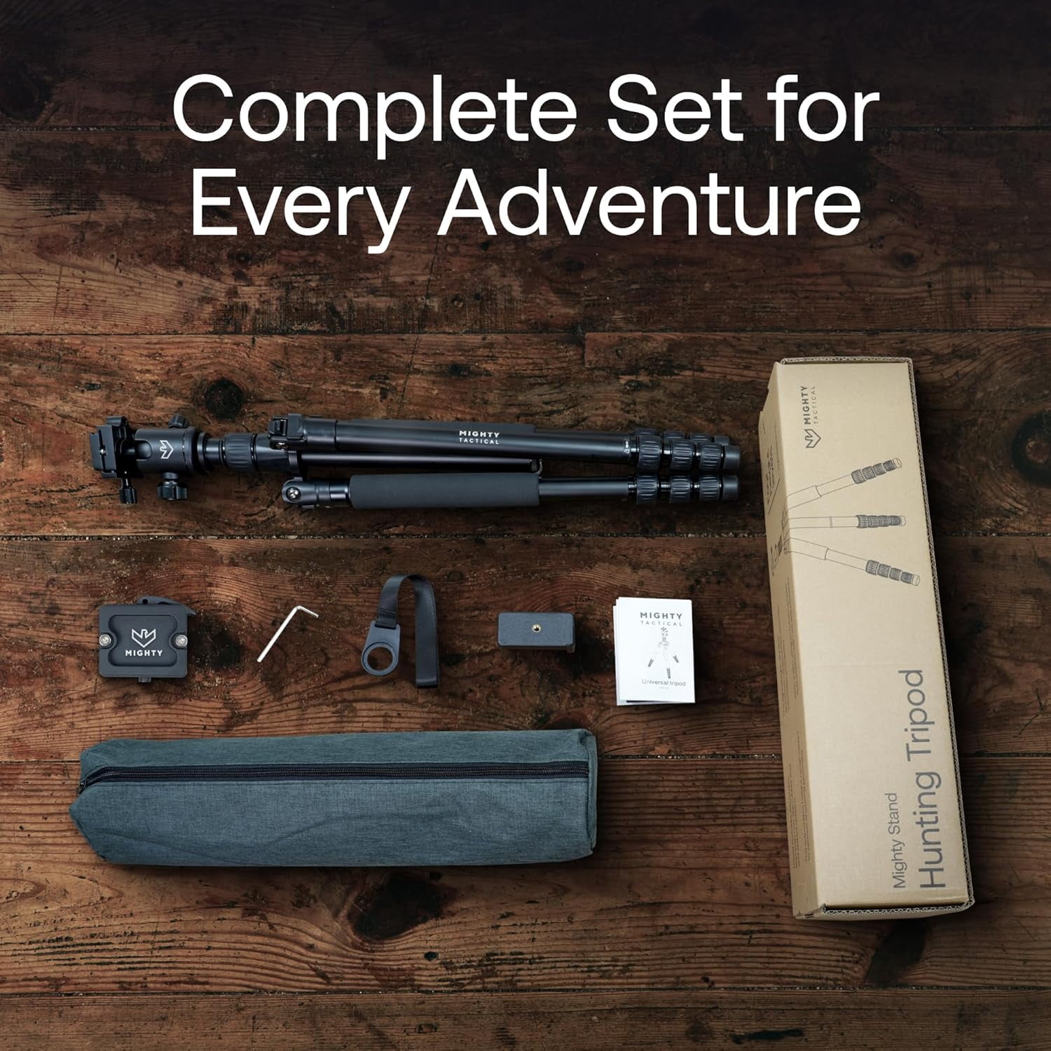 Mighty Hunting and Outdoor Tripod 303 – Aluminum, 155cm Max, 10KG Load Capacity with Carry Bag