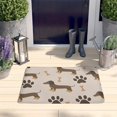 thumbnail image 2 of Dachshund and Paws Flannel Non Slip Door Rugs,Washable Door Mats Indoor,Decorative Door Mats,Dirt-Resistant and Absorbent Doormat for Entrance,Bedroom,Kitchen,Bathroom,31.5x17in(80x43cm), 2 of 4