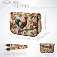 thumbnail image 7 of TSOVTHRID Rooster Maple Leaf Floral Print Crossbody Bags for Women Trendy, Autumn Small Shoulder Handbags, PU Leather Cross Body Purses with Zipper Inner Pocket, 7 of 7