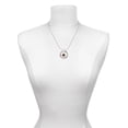 thumbnail image 3 of Delight Jewelry Goldtone Wide Black Dots on Translucent Brown Spinner Gymnastics Ring Charm Necklace, 18", 3 of 4