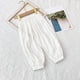 thumbnail image 2 of Odeerbi 2-13 Años Niñas Ice Silk Bloomers Pantalones Jogger Verano Sólido Casual Deportes Linterna Pantalones Pantalones Haren, 2 of 5