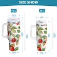 thumbnail image 6 of Yayeee 40oz Stainless Steel Tumbler with Straw and Handle Double-Wall Insulated Travel Water Bottle, Beige Apple Pattern, 6 of 8