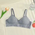 thumbnail image 2 of Teenage Girls Sports Bra with Adjustable and Removable Shoulder Strap Training Bra Pack Grey, 2 of 4
