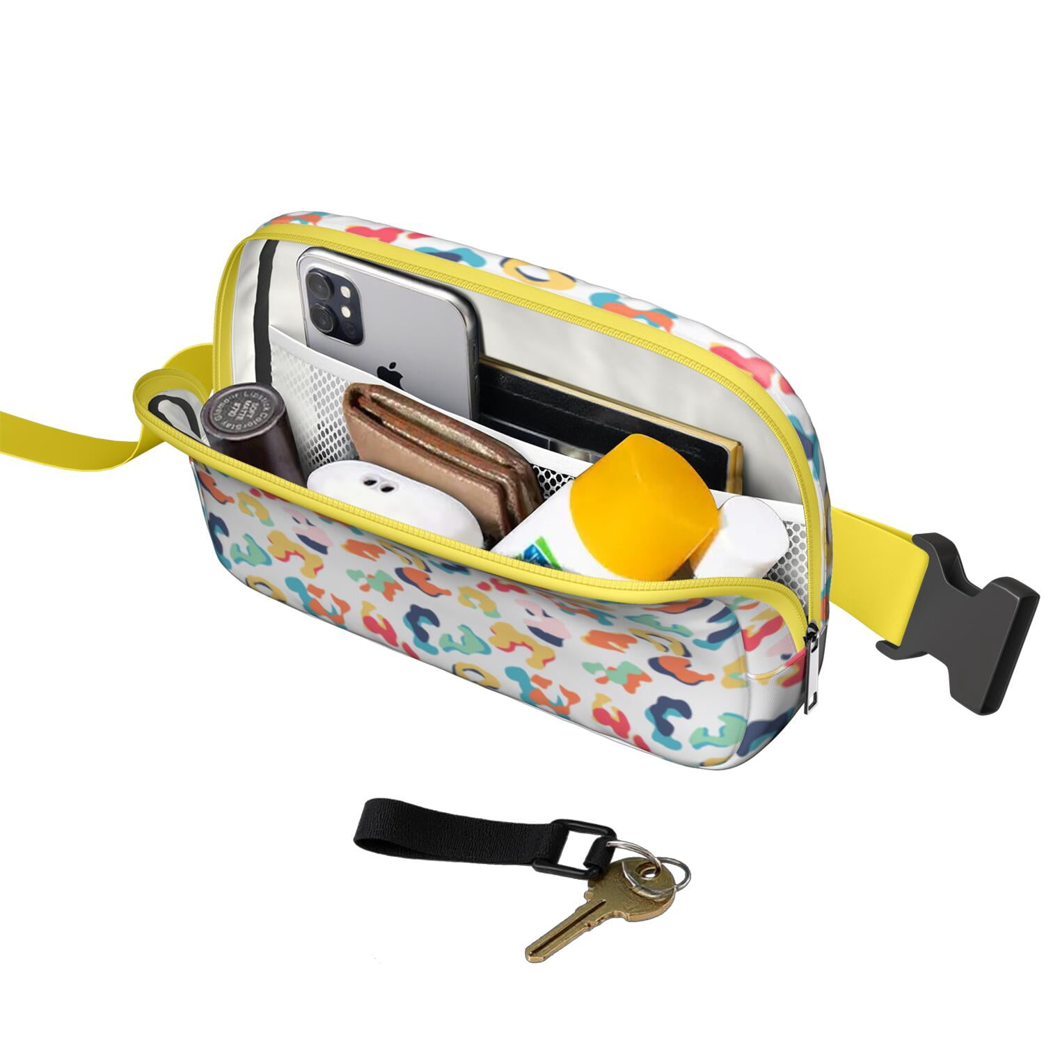 Leopard Print Fanny Pack – Stylish Animal Belt Bag with Modern Spots Pattern, Fashion Texture Design