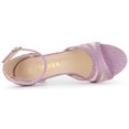 thumbnail image 4 of Sandalias tacones de aguja Allegra K Brillantina Mujer Púrpura 37, 4 of 7