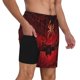thumbnail image 2 of Fotbe Black Spider Web With Spiders Traje de Baño para Hombre – Shorts de Natación de Secado Rápido con Forro y Bolsillos-3X-Large, 2 of 6