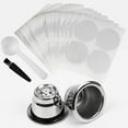 thumbnail image 2 of Reusable stainless steel cup coffee box coffee machine filter compatible coffee capsules (2 Cups+100 Lids), 2 of 8