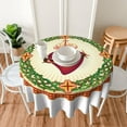 thumbnail image 6 of Sacred Heart of Jesus Round Tablecloth Thicken Desk Cloth Washable Table Cover Table Cloth for Kitchen Daily Dinning Party Tabletop Decor 60 Inch, 6 of 6