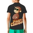 thumbnail image 2 of Curious George Kids Tshirt Short Sleeve Crewneck T-Shirts Boys Girls 3D Cartoon Casual Shirts, 2 of 5