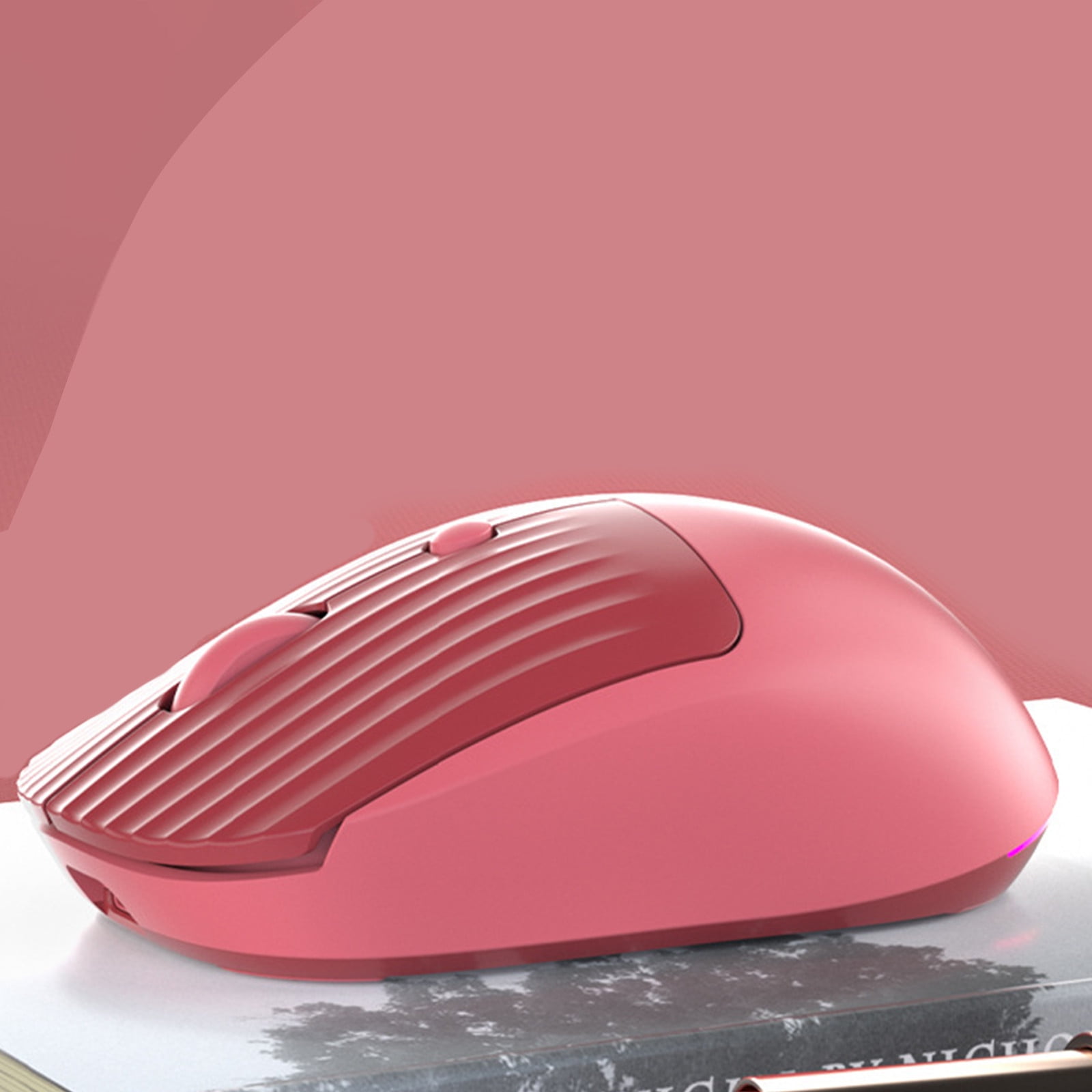 PRINxy Wireless Mouse Mute Girl Cute Type-c Charging Bluetooth Mouse Home  Dual Mode Switching Durable Endurances Adjustable In Three Gears,Hot Pink,