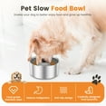 thumbnail image 2 of Ikoopy Dog Bowl Slow Feeder Stainless Steel Slow Eating Bowl Nonslip Pet Slow Food Bowl 60oz Dog Slow Feeder Practical Slow Feeder Bowl Dog Slow Eating Dish for Dogs Fast Eater, 2 of 11