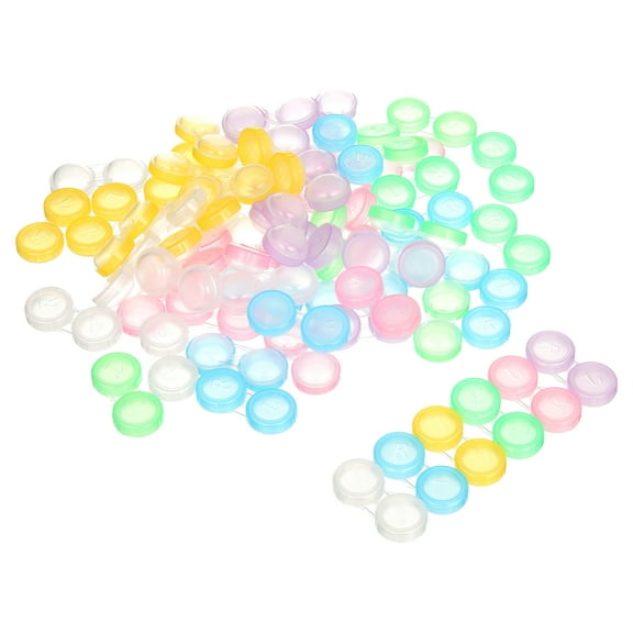 RONYOUNG 60PCS Contact Lens Cases Contact Lens Holder Box Left/Right Eyes Contact Lens Container, 6 Colors