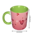 thumbnail image 3 of Crystal Falling Coffee Mug Fun Custom Ceramic Mugs 11oz Green, 3 of 5