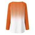 thumbnail image 5 of Royisotas Orange Womens Plus Tops Fall and Winter Striped Gradient Color Casual Long Sleeve Flounce Women's Blouses Raglan Sleeve Crew Neck Tshirts, 5 of 5