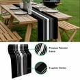 thumbnail image 5 of Black White Stripe Table Runner - 72 Inch Long, Kitchen Dining Table Runner Dresser Scarves, Modern Rustic Vertical Striped Farmhouse Decor for Coffee Tables Wedding Party Banquet, 5 of 8